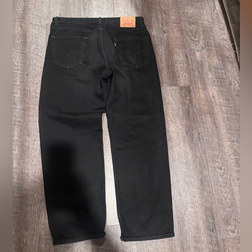 Levi's Men's Jet Black Straight Jeans